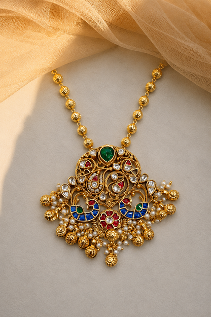 Jadau Long Necklace Set-G456800