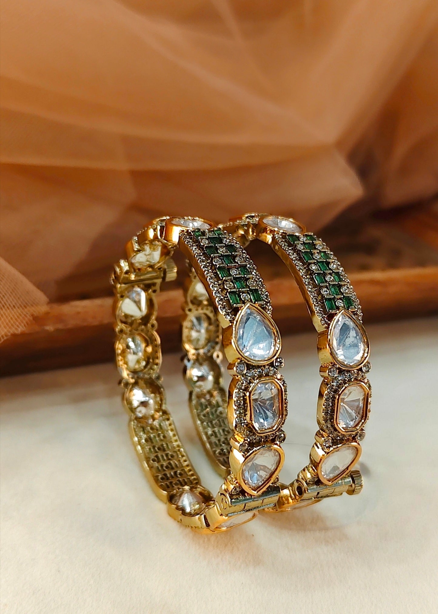 Moissanite Bangles(Set of 2)-G154500