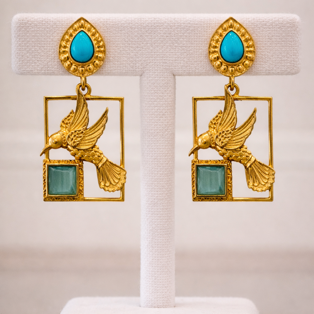 Fusion Bird Drop Earrings-G35900