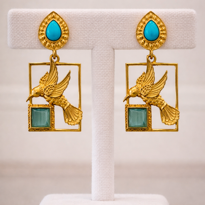 Fusion Bird Drop Earrings-G35900