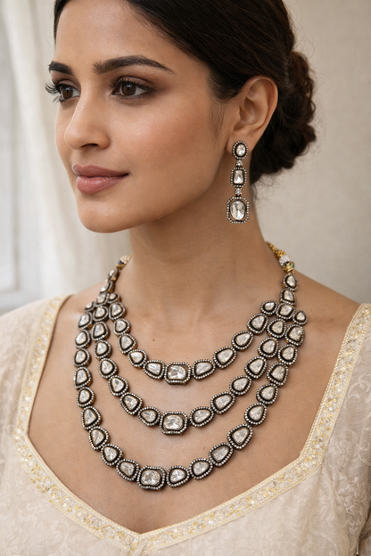 Moissainite Layered Necklace Set-G3511800