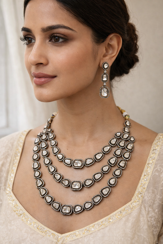 Moissainite Layered Necklace Set-G3511800