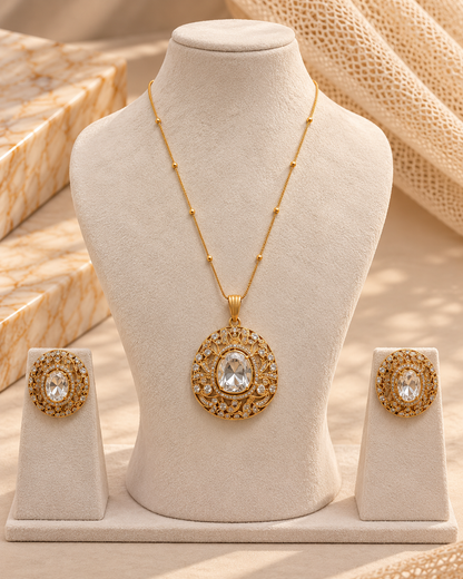 Moissanite Pendant Set-PS2306
