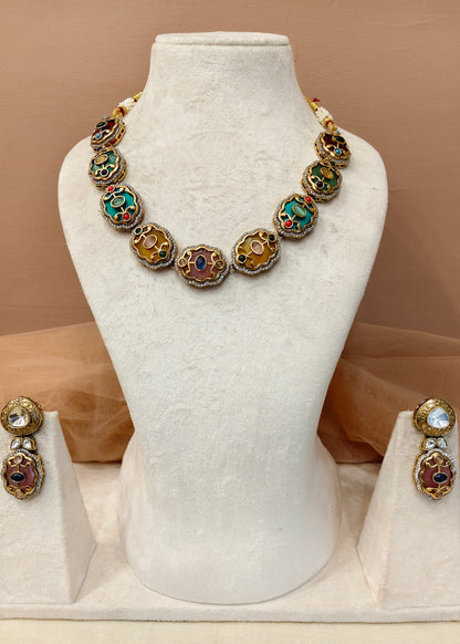 Ruby Sabyasachi Necklace Set-G353000