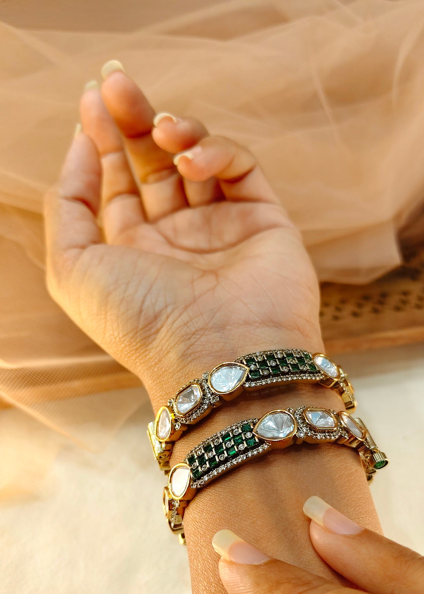 Moissanite Bangles(Set of 2)-G154500