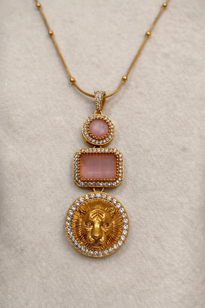 Pink Victorian Sabyasachi Pendent set-G751700