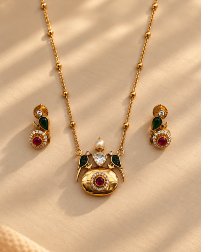 Sparaw Moissanite Pendant Set-PS2307