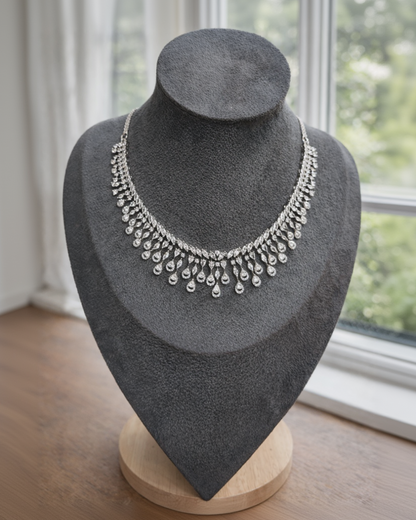 American Zirconia Diamond Necklace Set-G353700