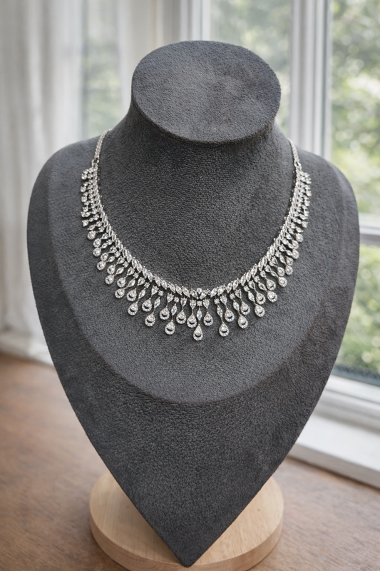 American Zirconia Diamond Necklace Set