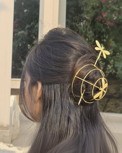 Gold tone Hair Bun Cage-G22500