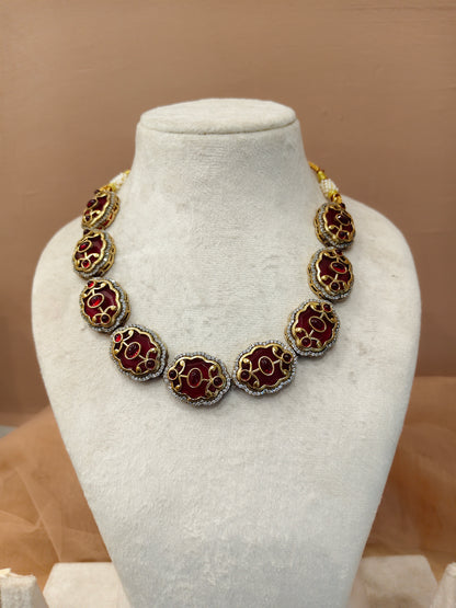 Ruby Sabyasachi Necklace Set-G353000