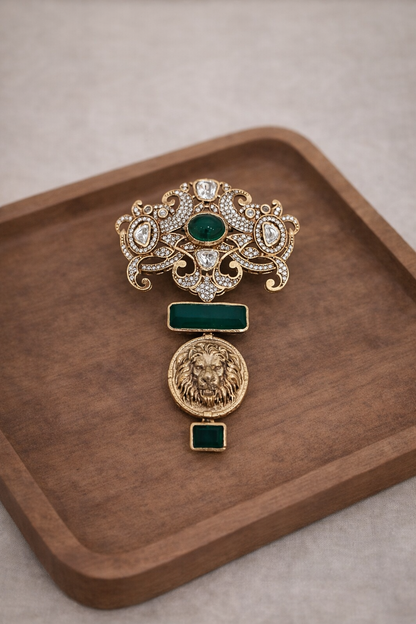 Sabyasachi Men/Women Mint Brooch-G351300