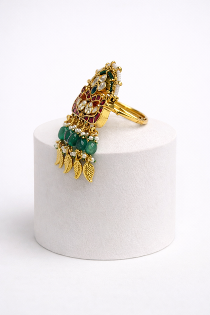 Jadau Tassel Cocktail Ring