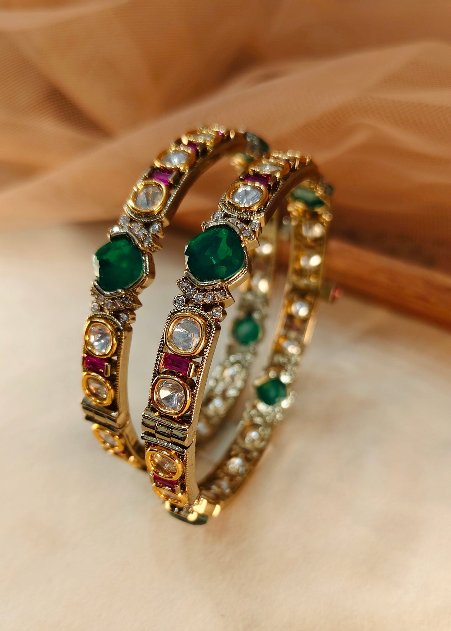 Moissanite Bangles(Set of 2)-G153600