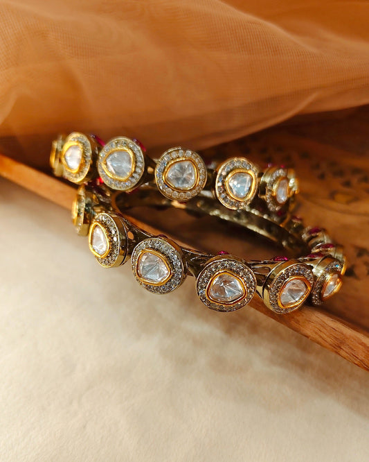 Moissanite Bangles(Set of 2)-G757300