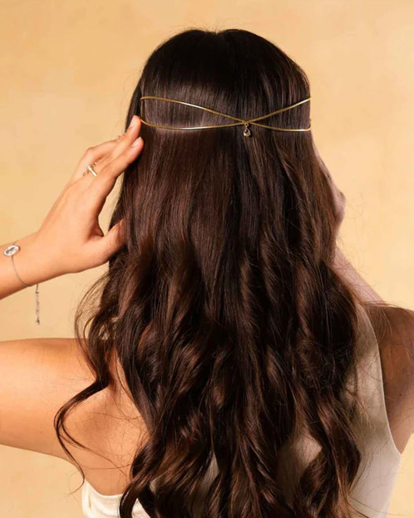 Gold plated Hair Accessories Reverse Headband-G75600