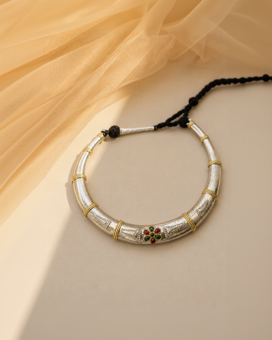 Oxidised Haasli necklace set-G351000