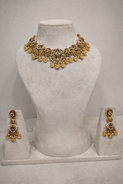 Handcrafted Luxury Kundan Polki Jewellery Set - Perfect for Weddings