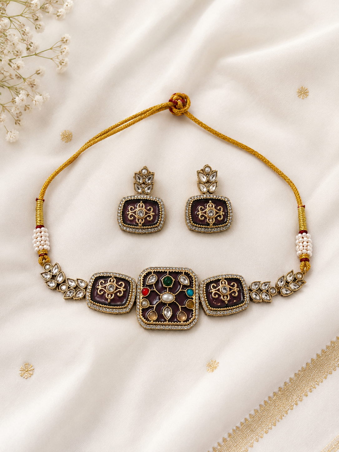 Kundan Choker Set-G662000