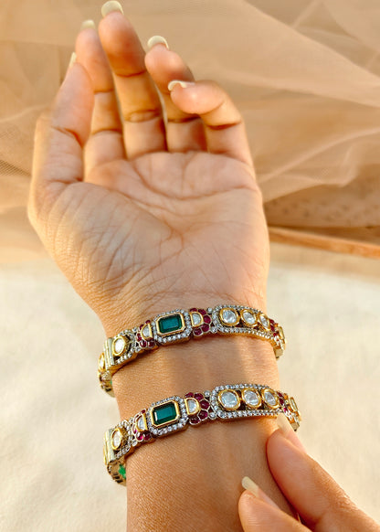 Moissanite Bangles(Set of 2)-G153600