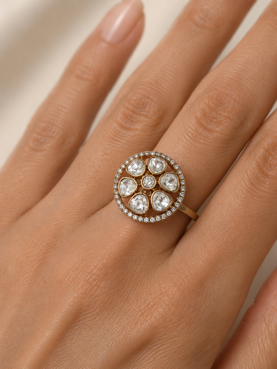 Kundan Statement Ring-G11650