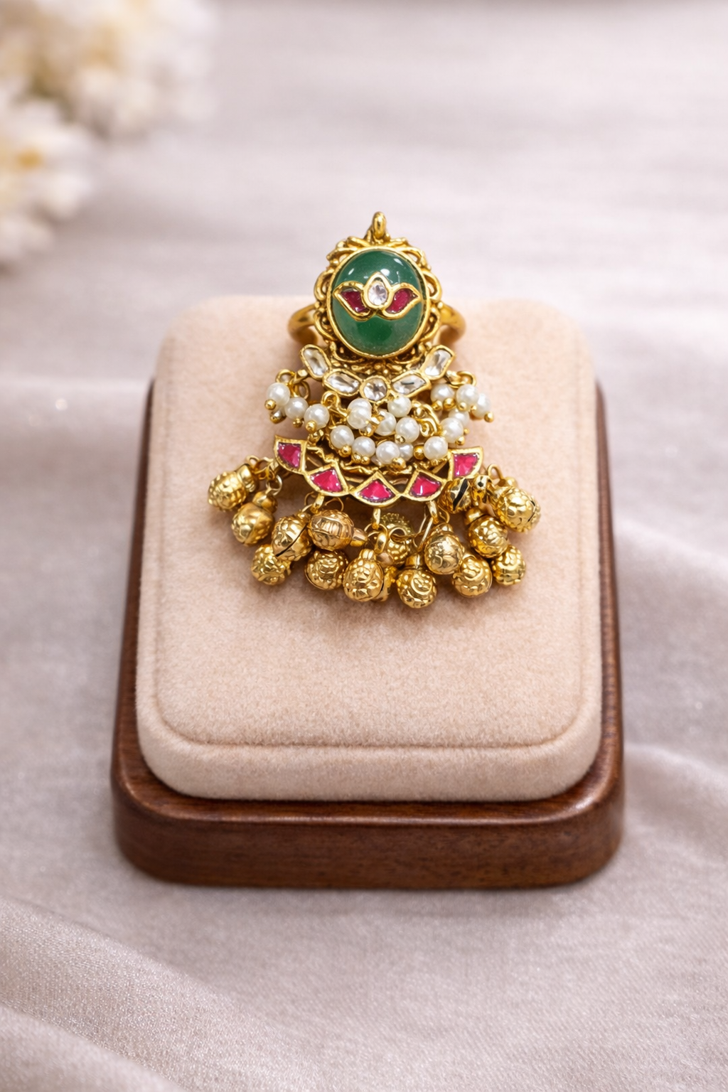 Jadau Ghungroo Statement Ring