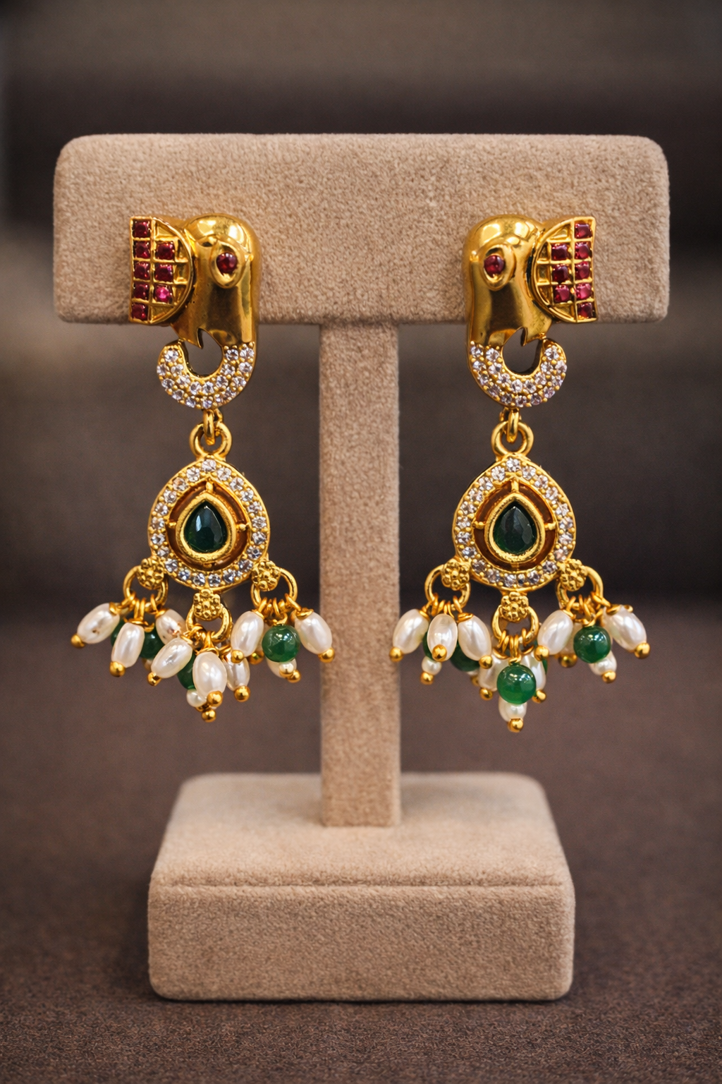 Lakshmi & Elephant Temple Jewellery Necklace Set