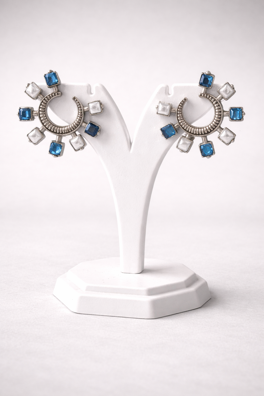 Oxidized Silver Earings Stands-G35350