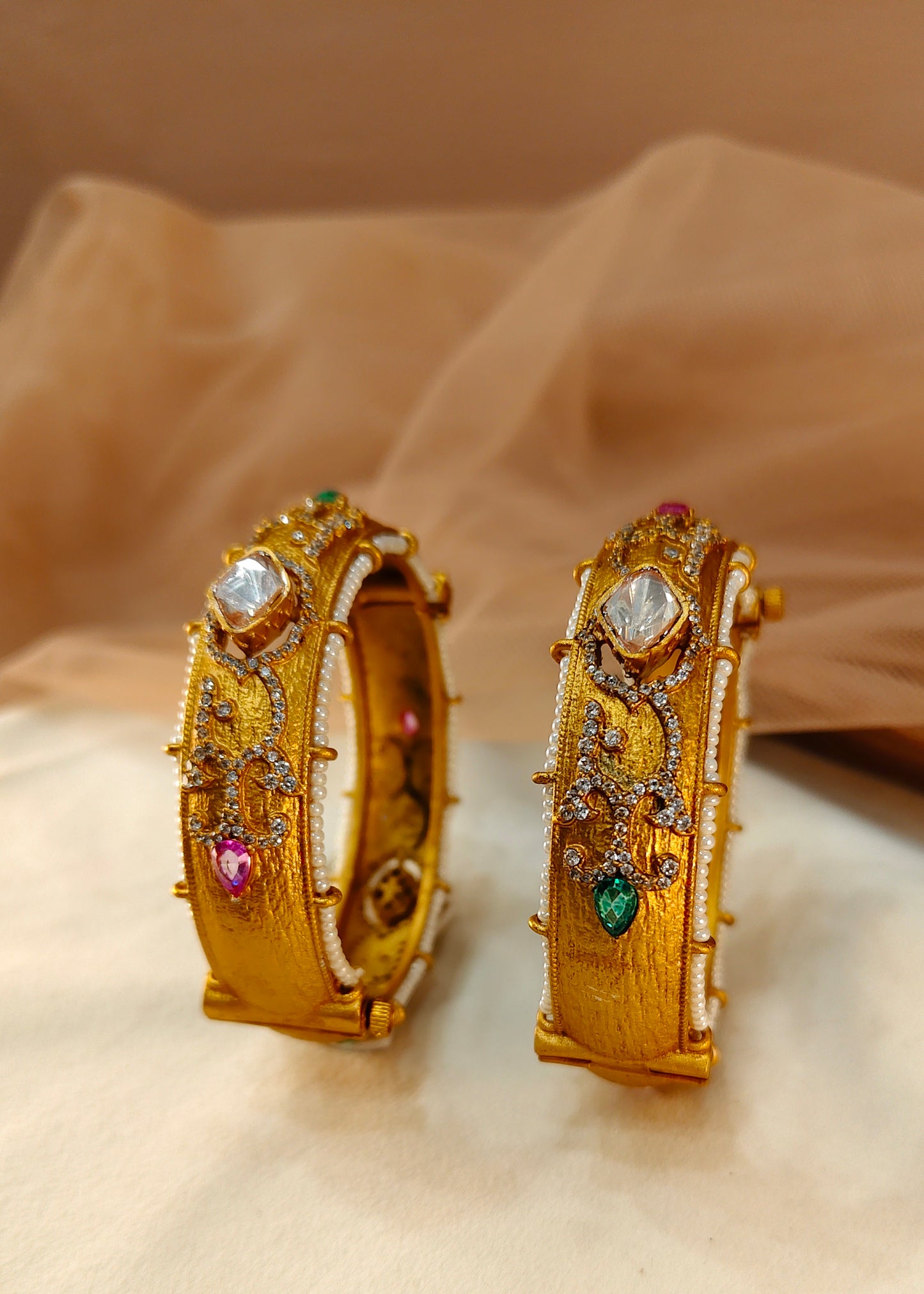 Moissanite Heritage Bangles(Set of 2)-G157100