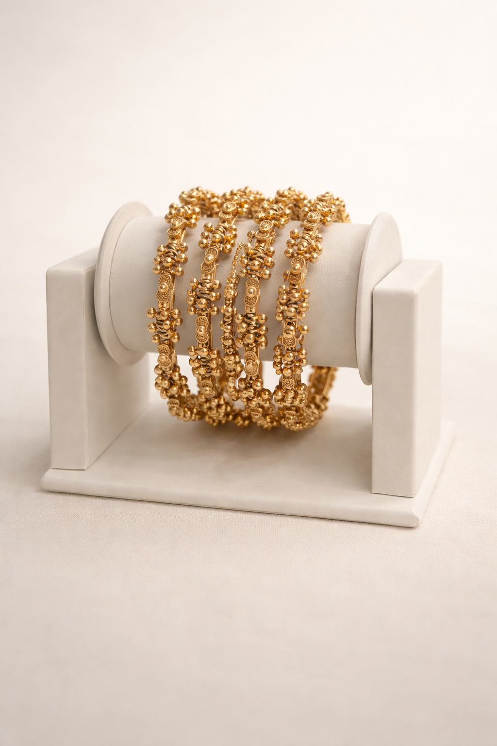 Gold Plated Ghoongharu Bangles(Set of 4)