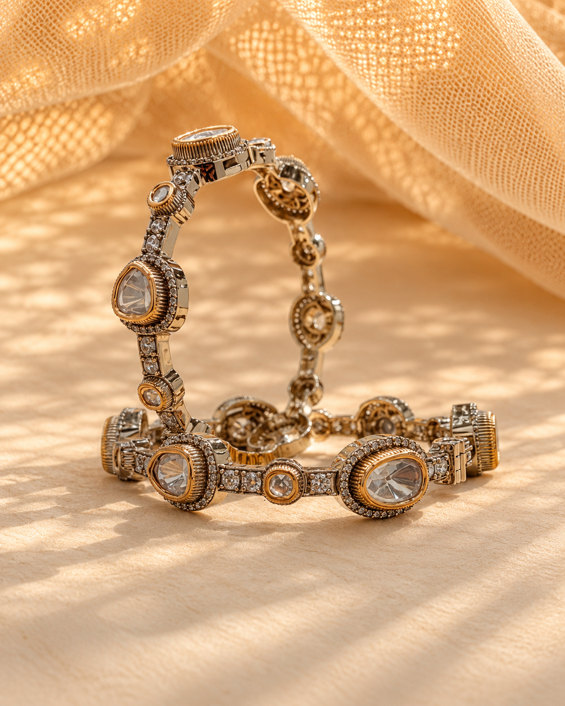 Moissanite Kada Bangles-BGL2325