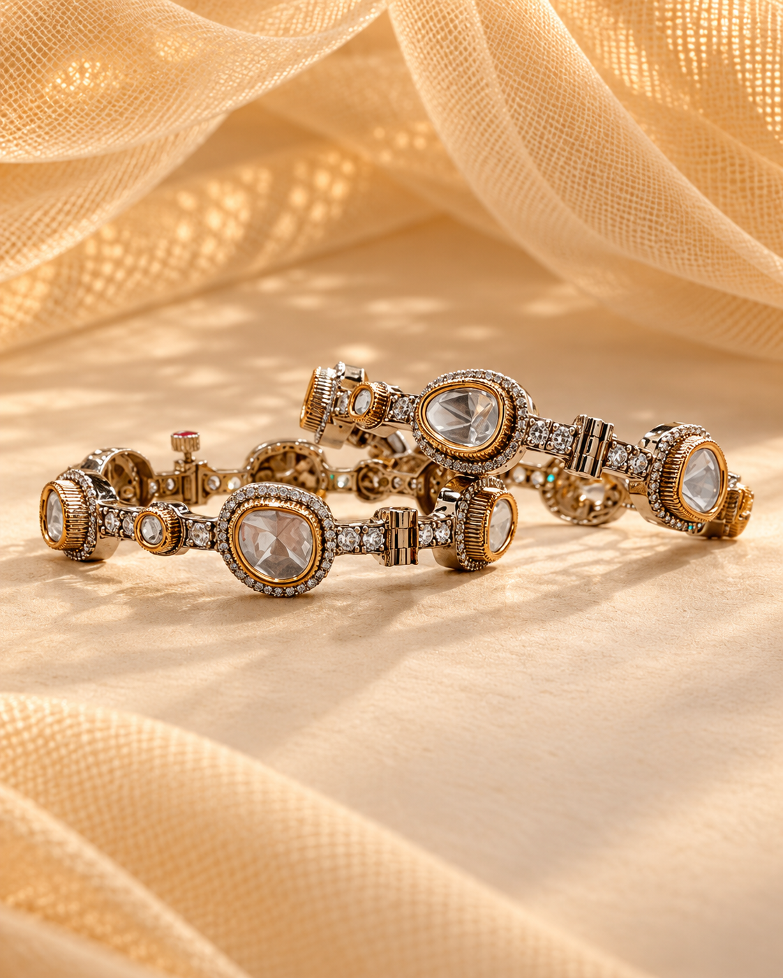 Moissanite Kada Bangles-BGL2325
