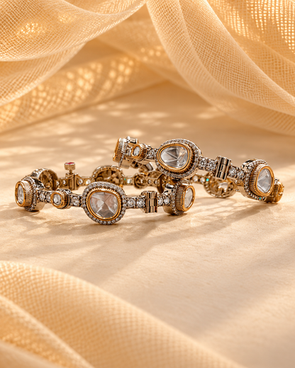 Moissanite Kada Bangles-BGL2325