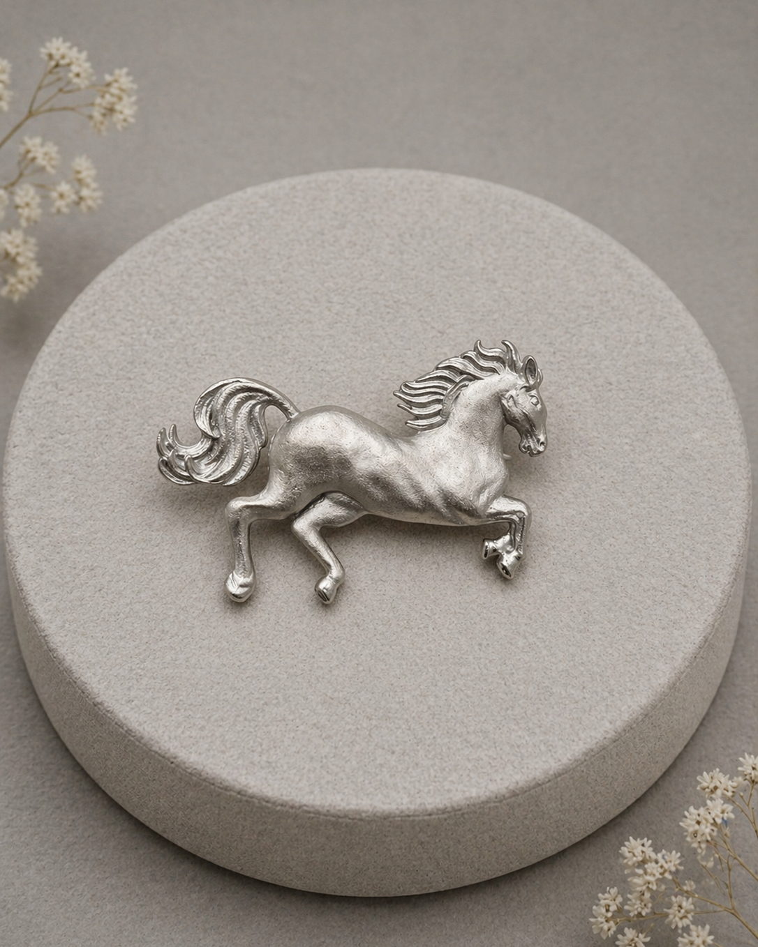 Silver Wild Horse Brooch-G75600