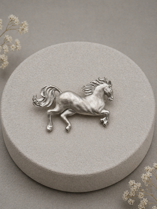 Silver Wild Horse Brooch-G75600