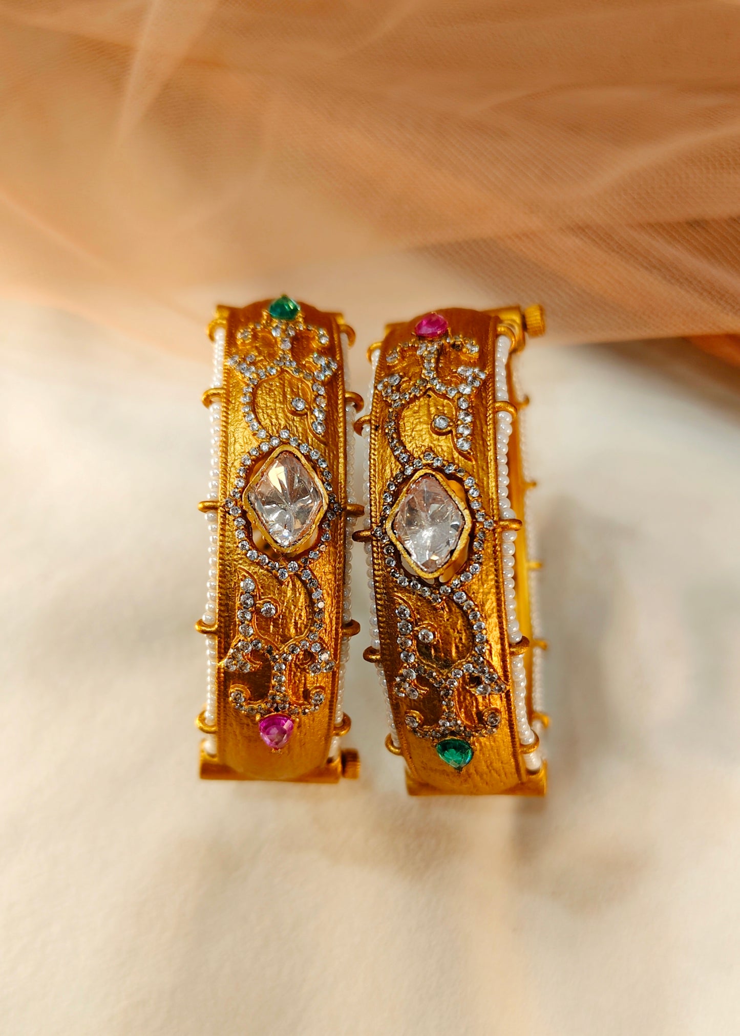 Moissanite Heritage Bangles(Set of 2)-G157100