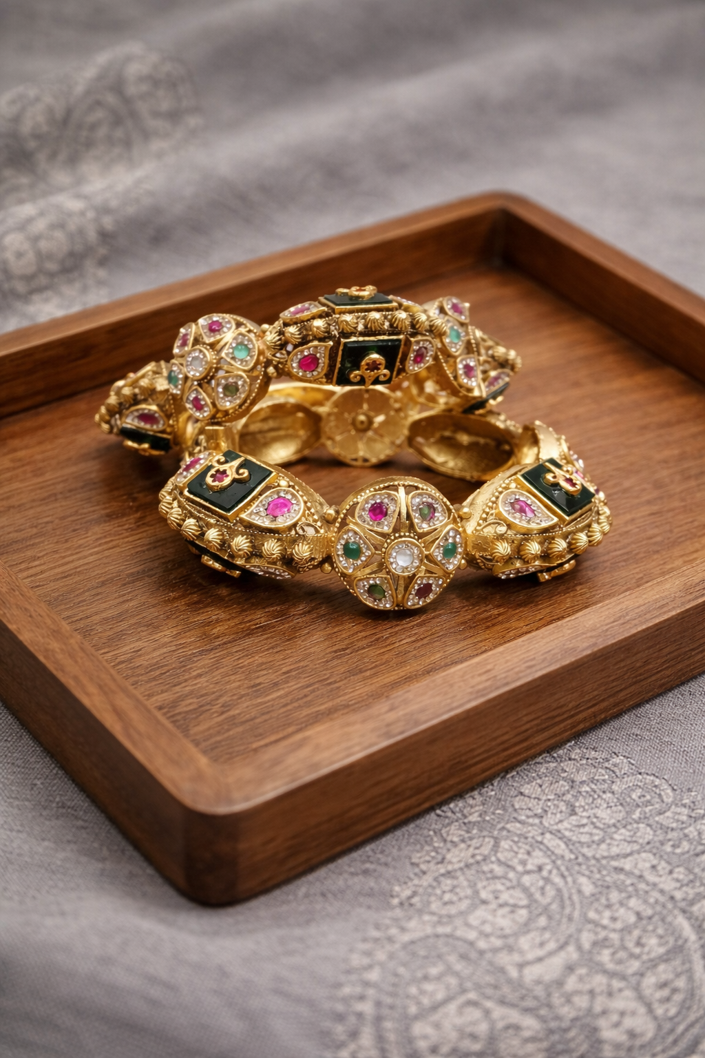 Heritage Gajara Style Bangles(Set of 2)