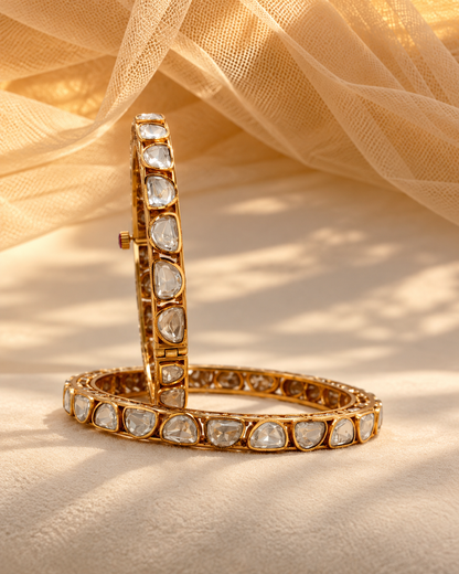 Moissanite Bangles-(Set of 2)-BGL2323