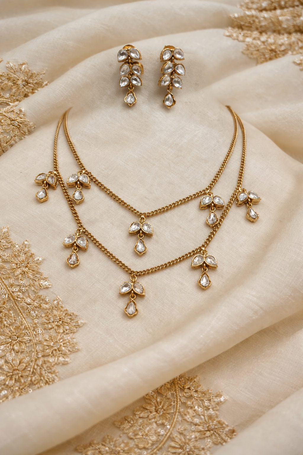 Charms two line Necklace Set