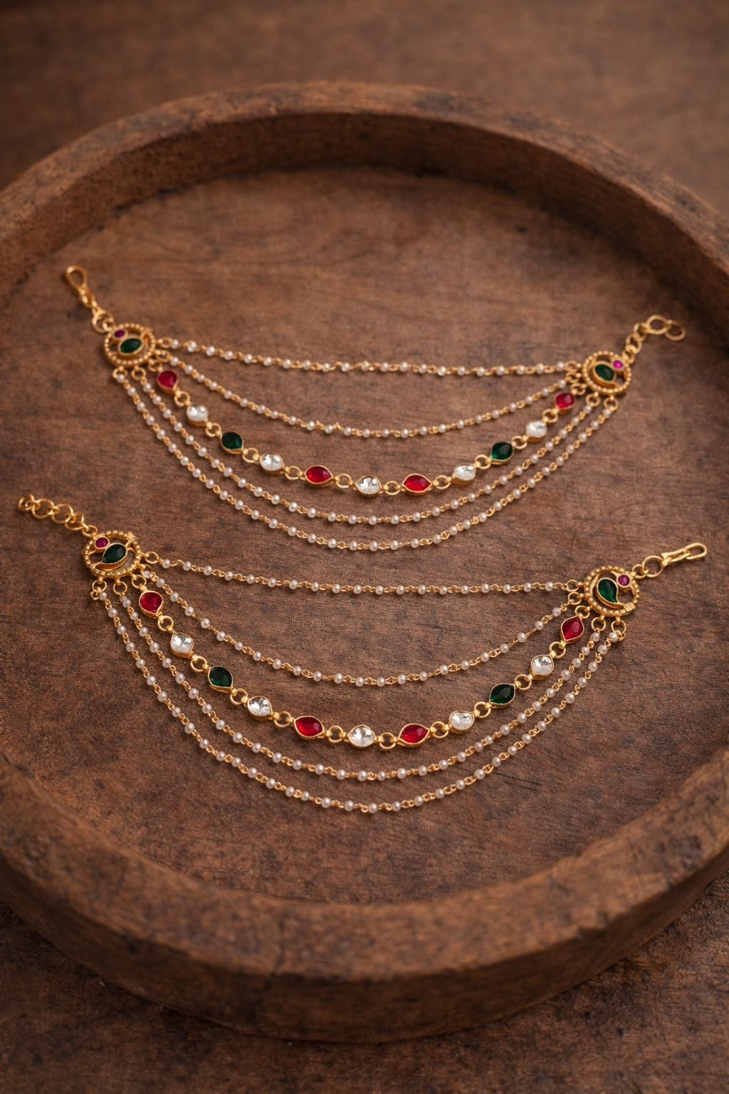 Jadav Heritage Pearle Ear Chain