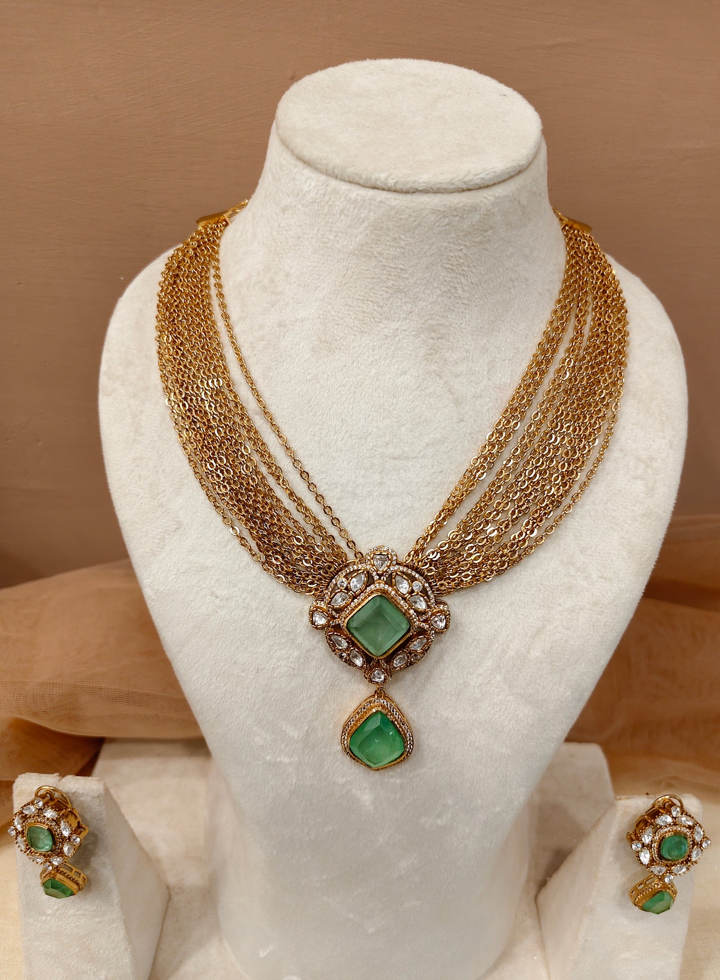 Moissanite Meant Necklace Set-G754800