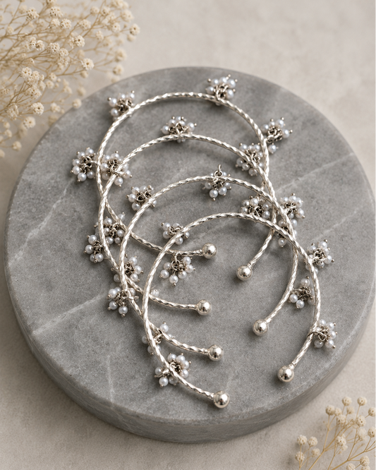 German Silver Ghungroo Bangles(Set of 4)-G761300