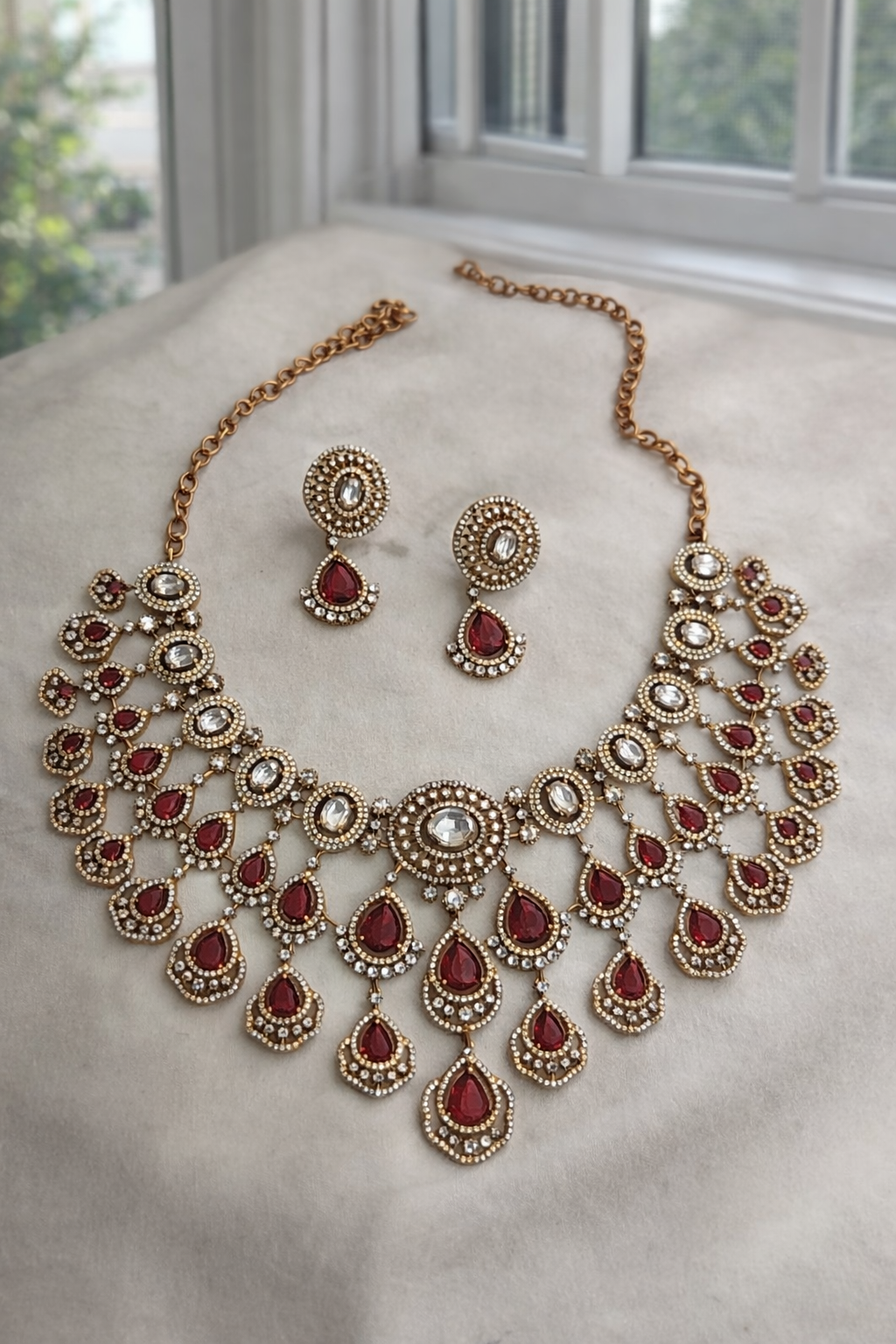 Rubnaa Bridal Diamond Necklace Set
