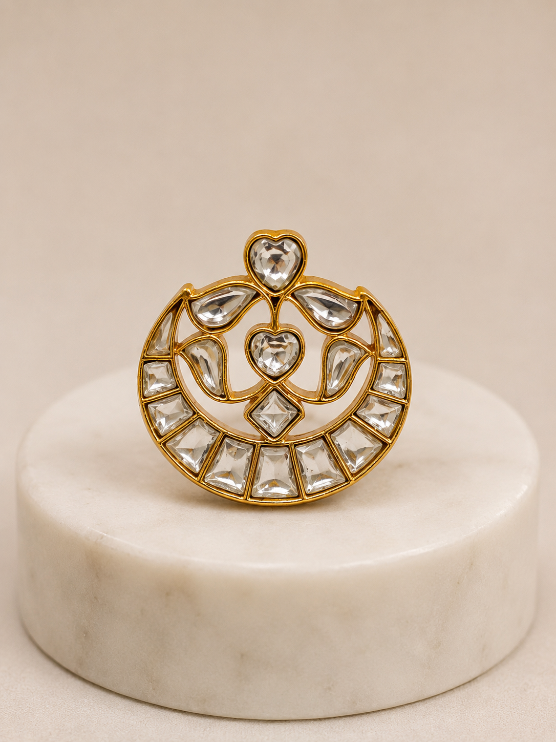 White Jadau Ring-G151100