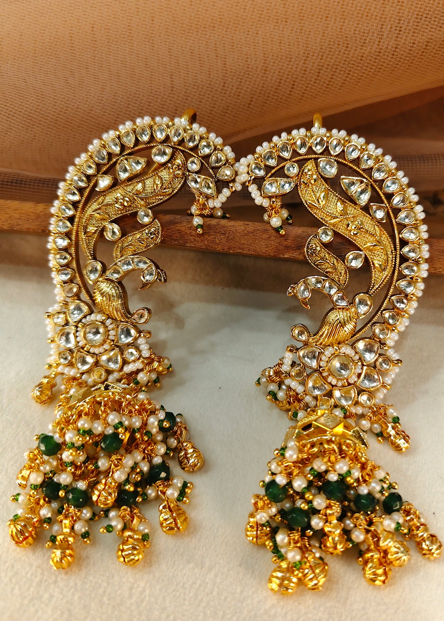 Jadav Kundan Earrings(Ear Cuffs)-G355300