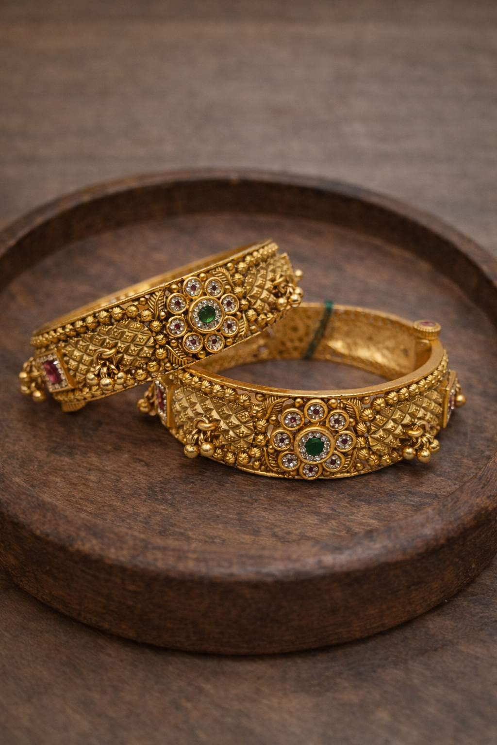 Gold Look Heritage Bangles(Set of 2)