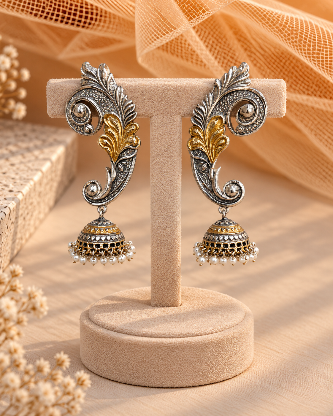 German Silver Earings Cuffs-02170
