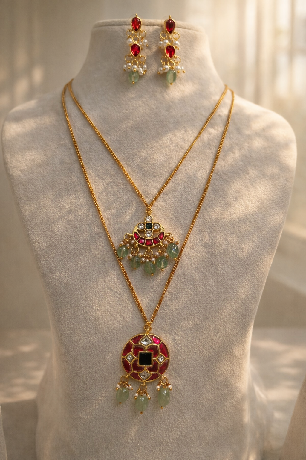 Jadau Kundan Layered Invisible Set