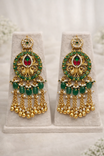 Regal Rajwadi Kundan & Meenakari Choker Set with Pearl Drops-G358500