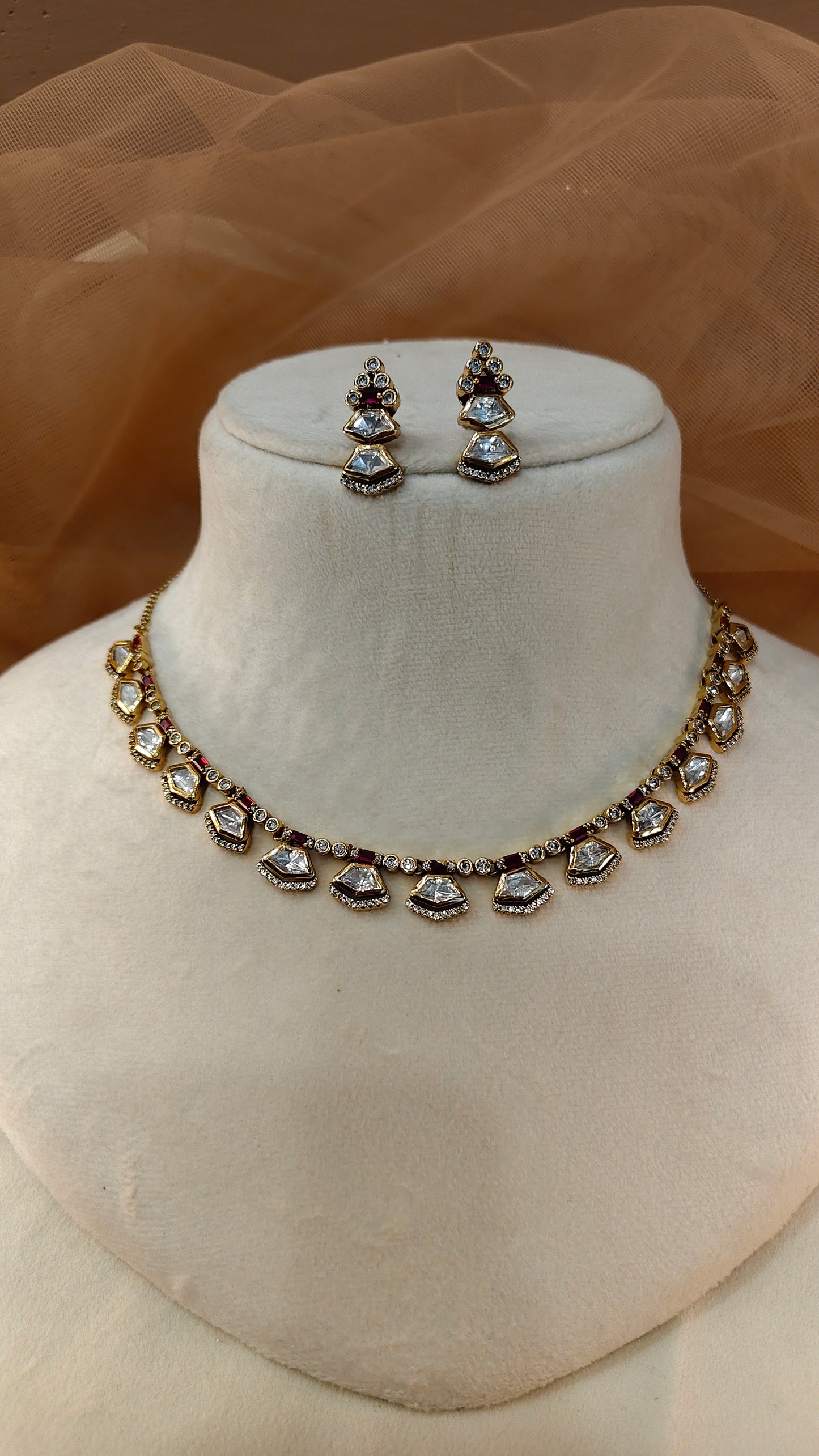 Moissanite Necklace Set-G423600